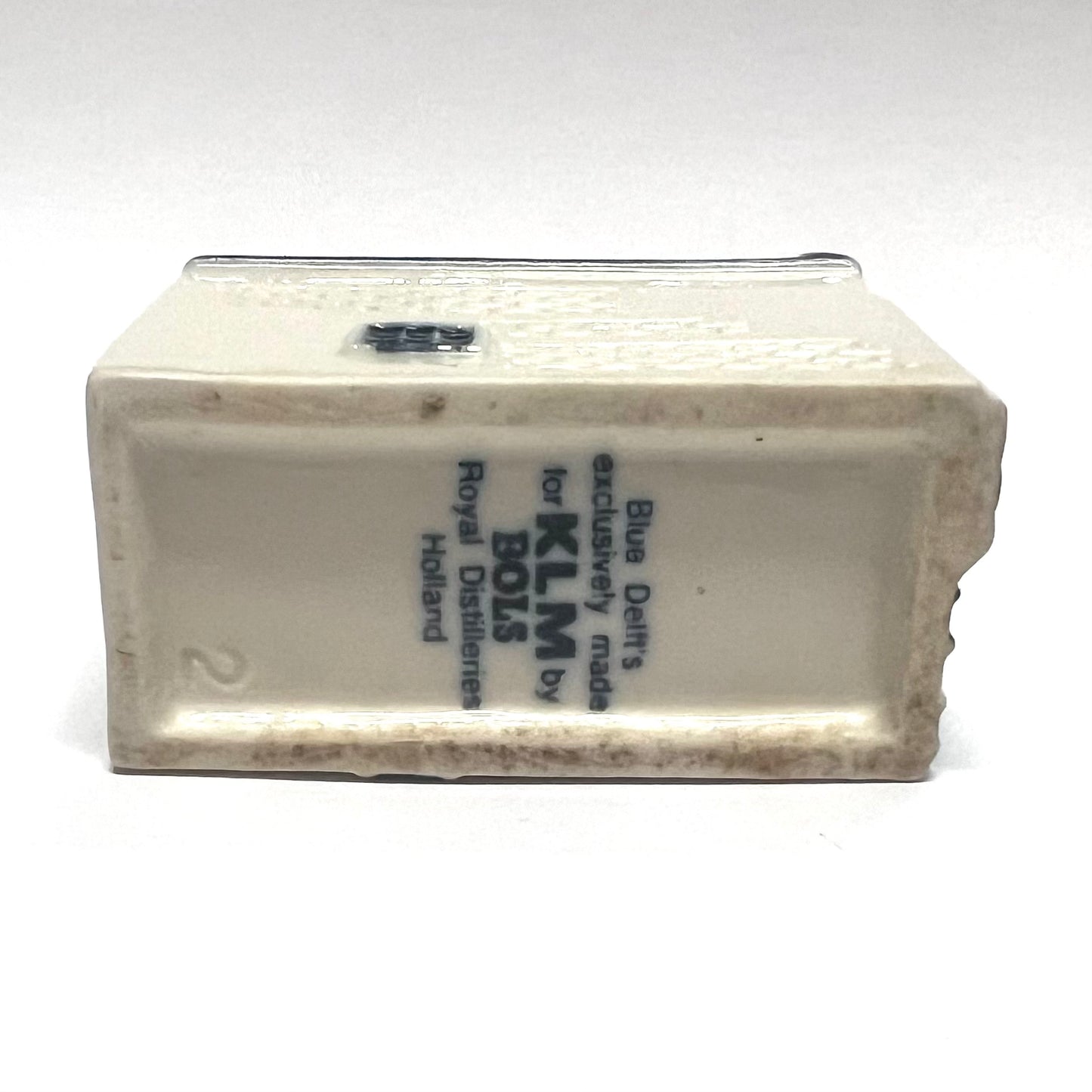 Vintage KLM Delft miniature House 2 novelty decanter