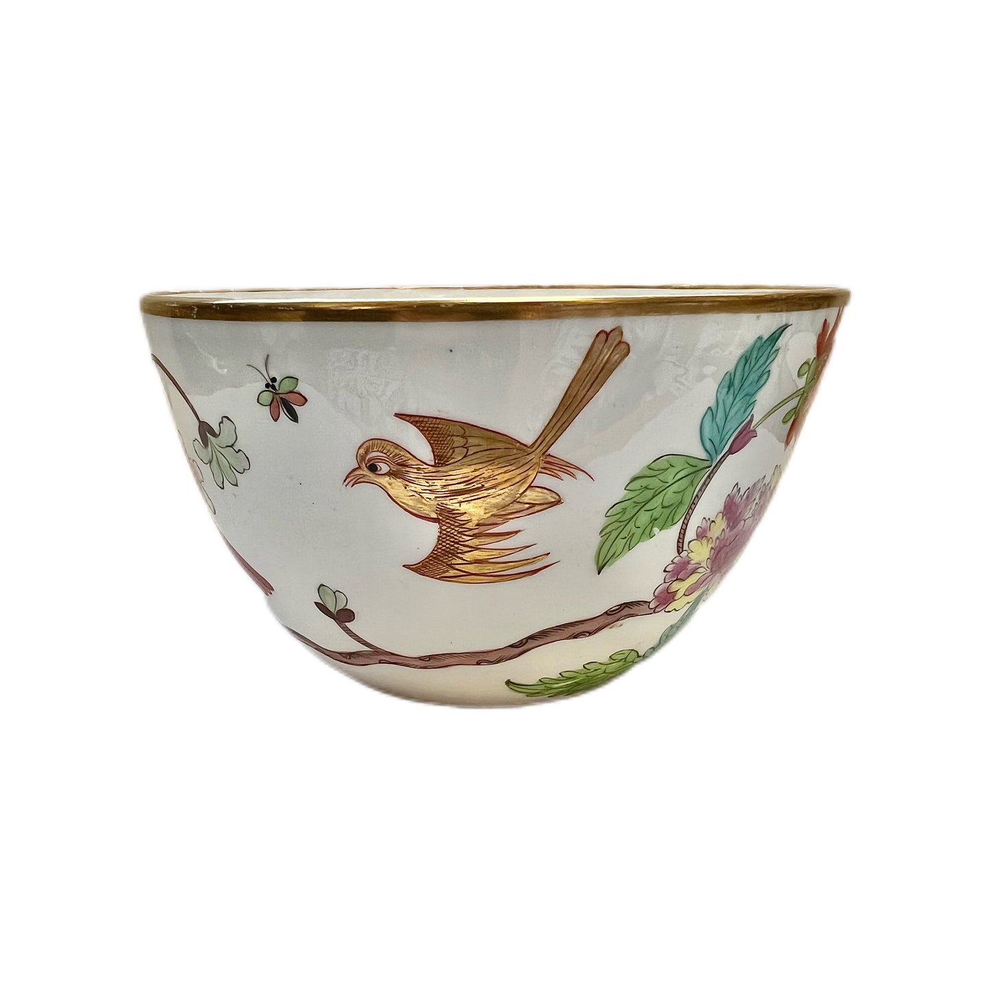 Early 19th century English serving bowl with gilt chinoiserie pattern attrib. Minton