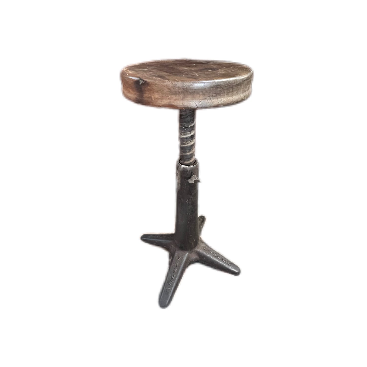 Antique original 1920s Singers industrial machinist’s stool.