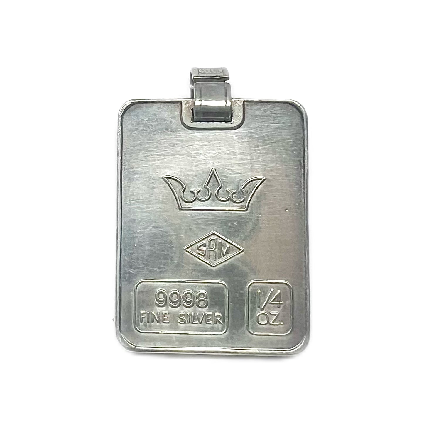 Vintage silver Sagittarius pure silver quarter ounce ingot pendant