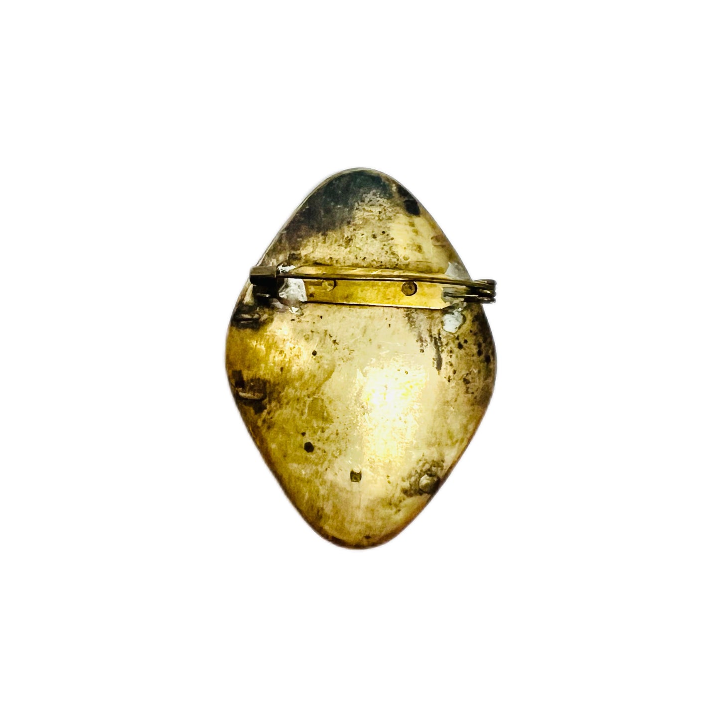 Japanese late Meiji to Taisho Period Satsuma autumn landscape brooch