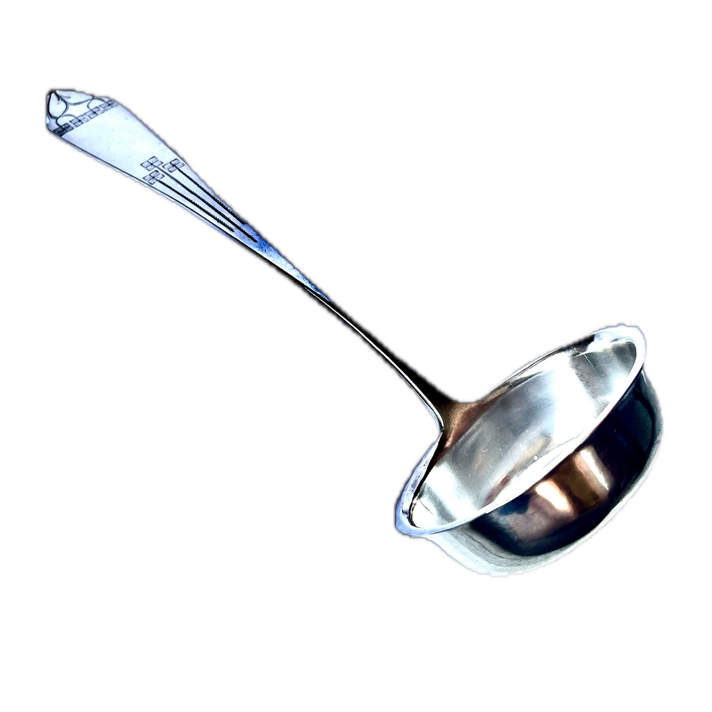 Substantial Jungenstil .800 silver ladle, circa early 20th century, marks for Sachse & Kohl