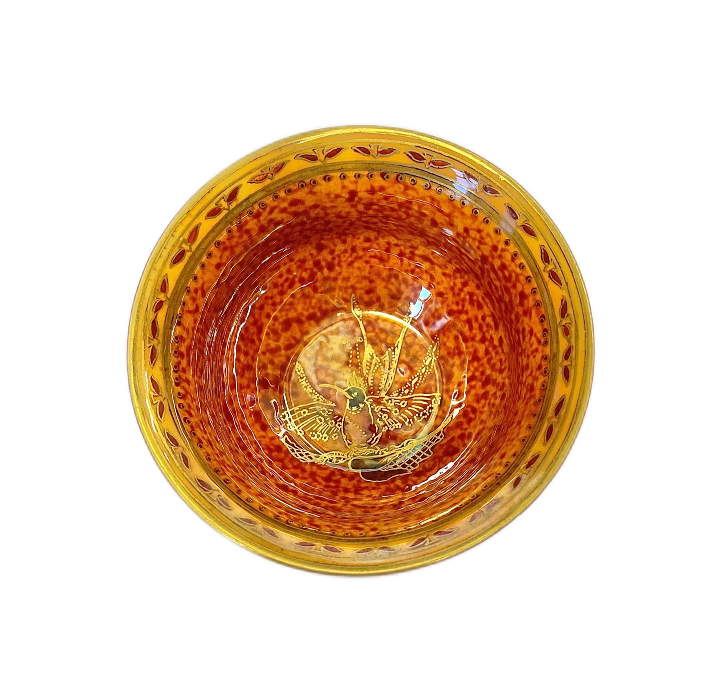 Antique Wedgwood Fairyland Lustre Hummingbird pattern bowl by Daisy Makeig-Jones
