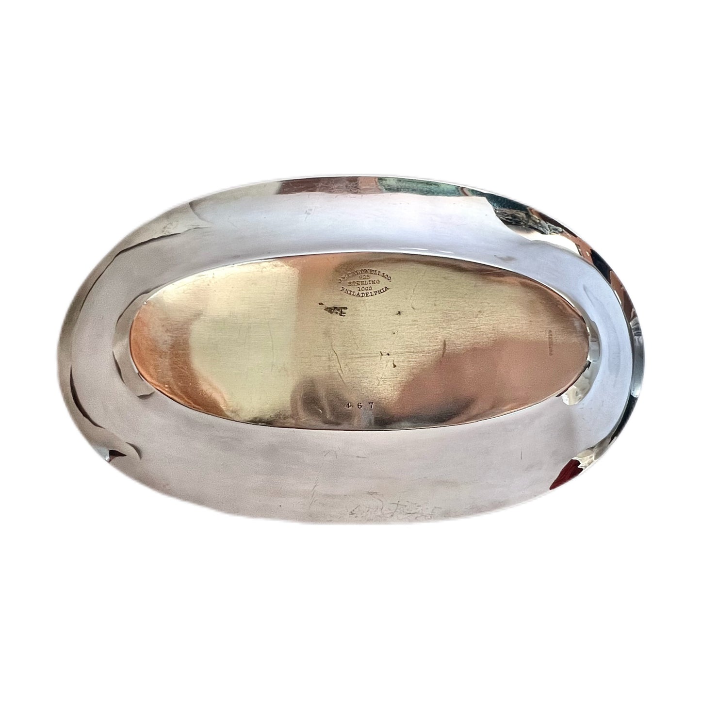 Antique American sterling silver neo-classical bread basket by J.E. Caldwell