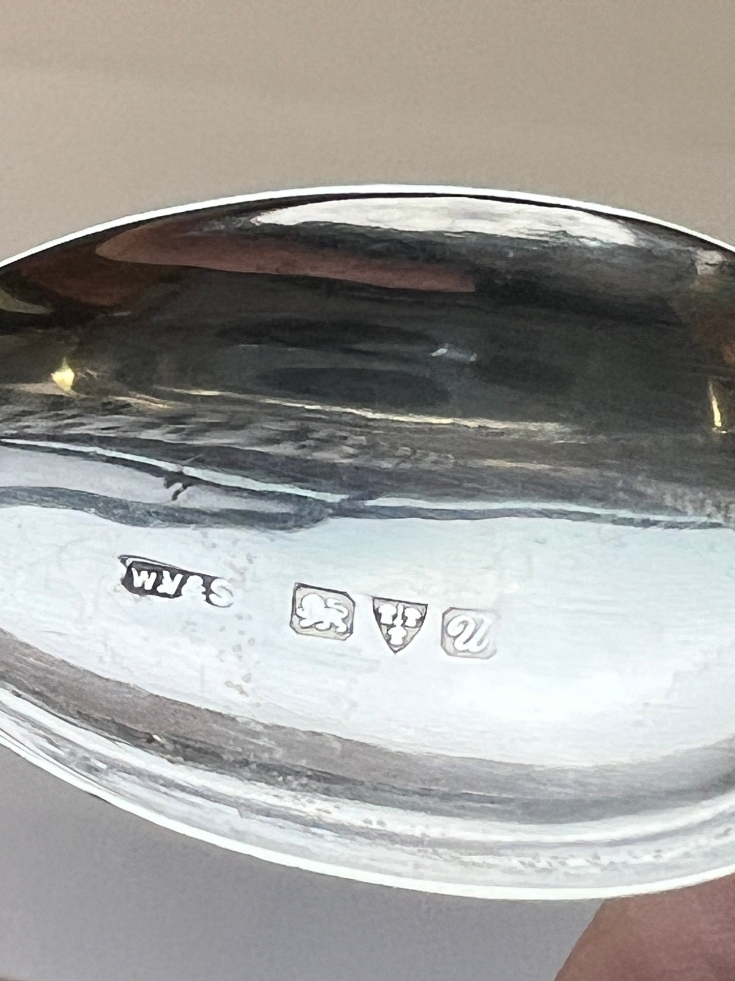 Antique New Zealand sterling silver tea spoon, Chester, 1922, William Vale & Sons