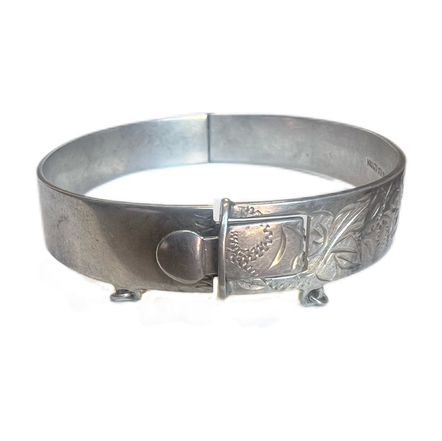 Vintage sterling silver Victorian Revival bangle