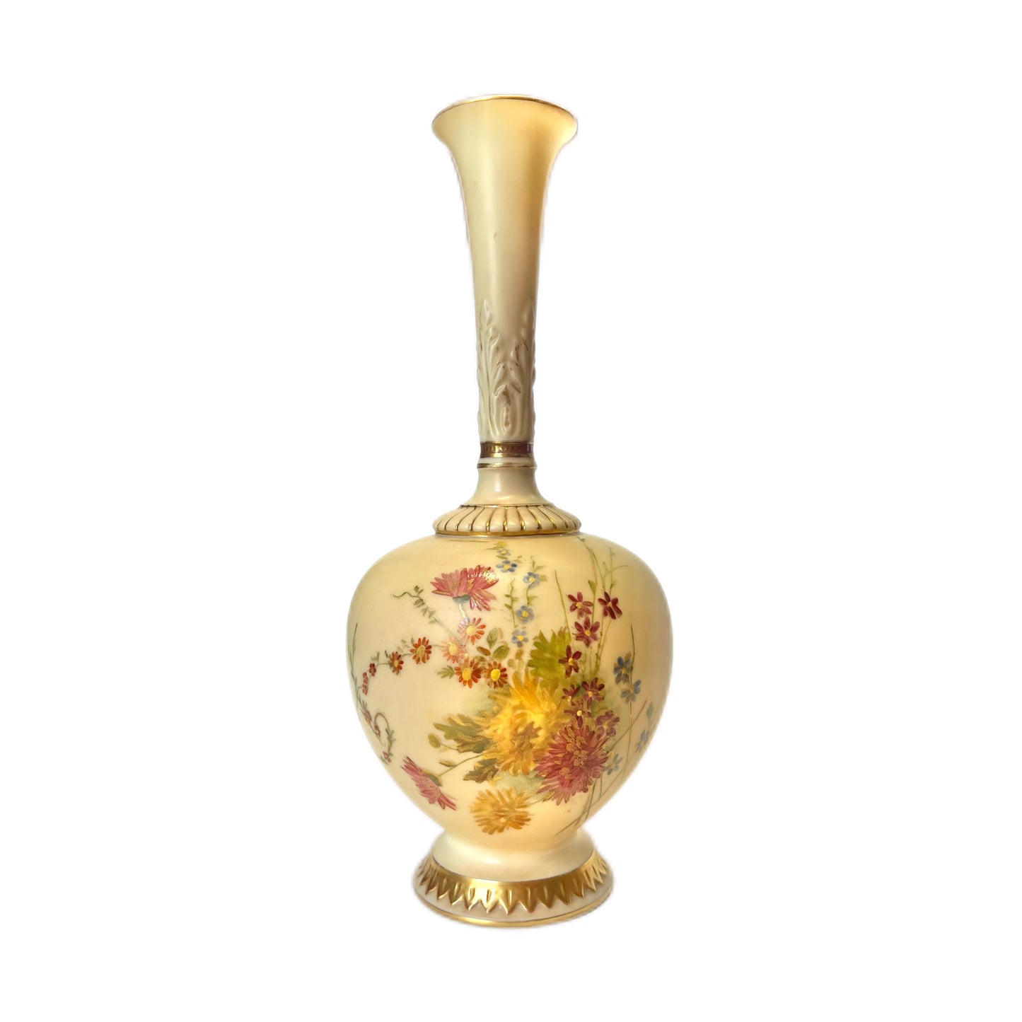 Antique Victorian Royal Worcester Blush Ivory vase circa 1900