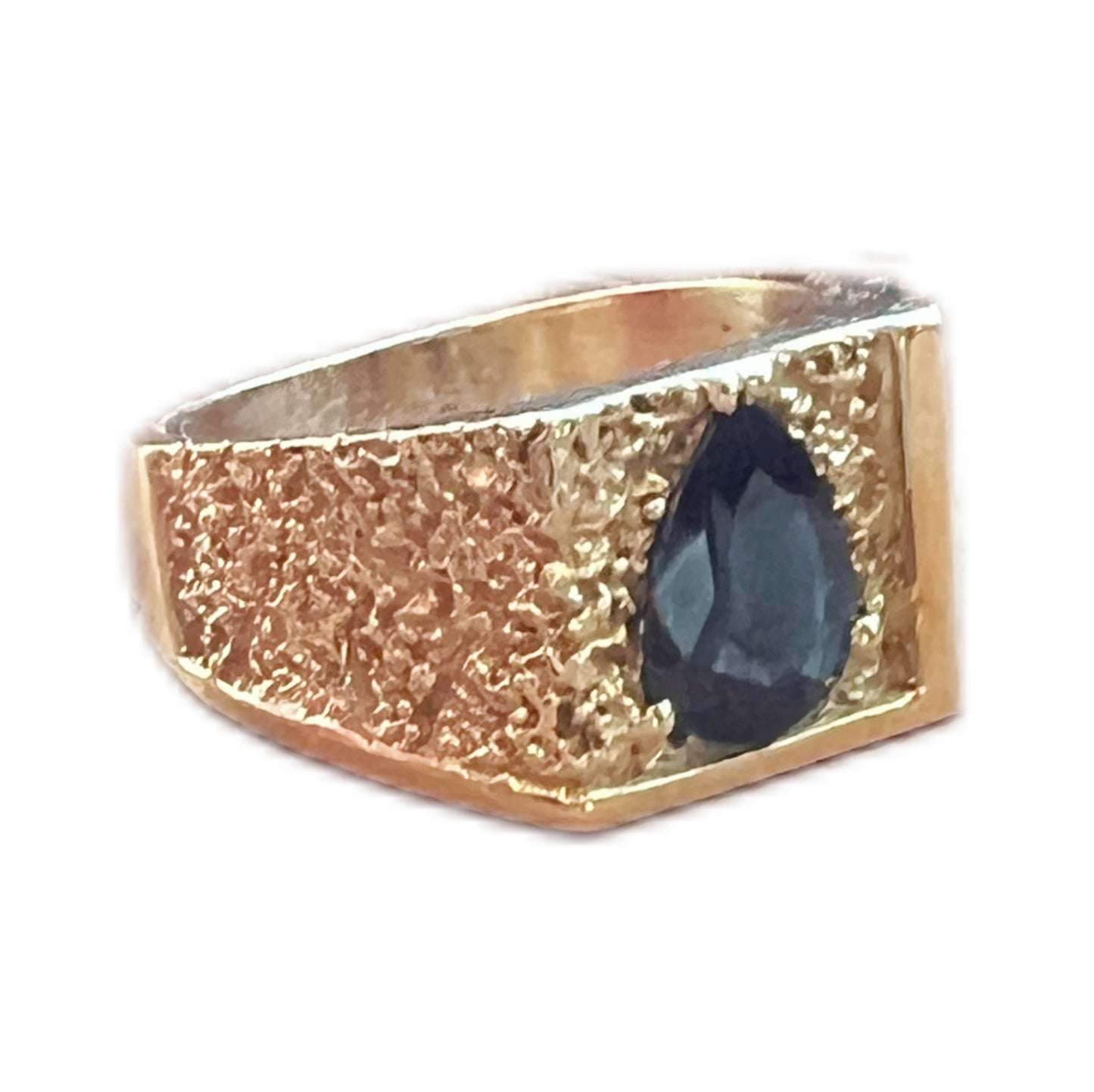 Statement vintage midcentury 9ct yellow gold gentleman’s dress ring