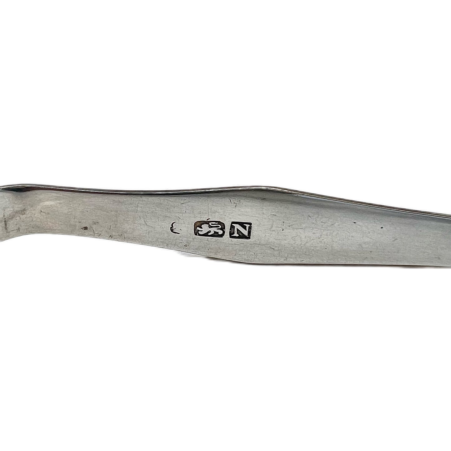 Antique George III sterling silver tongs, Exeter, 1809, Joseph Hicks