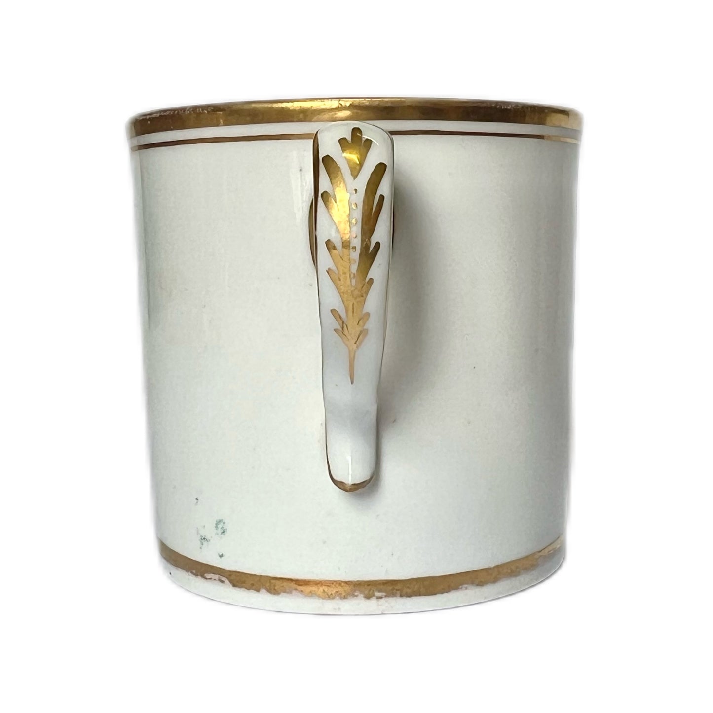 #4 Antique Spode Bat Ware coffee can, pattern 557