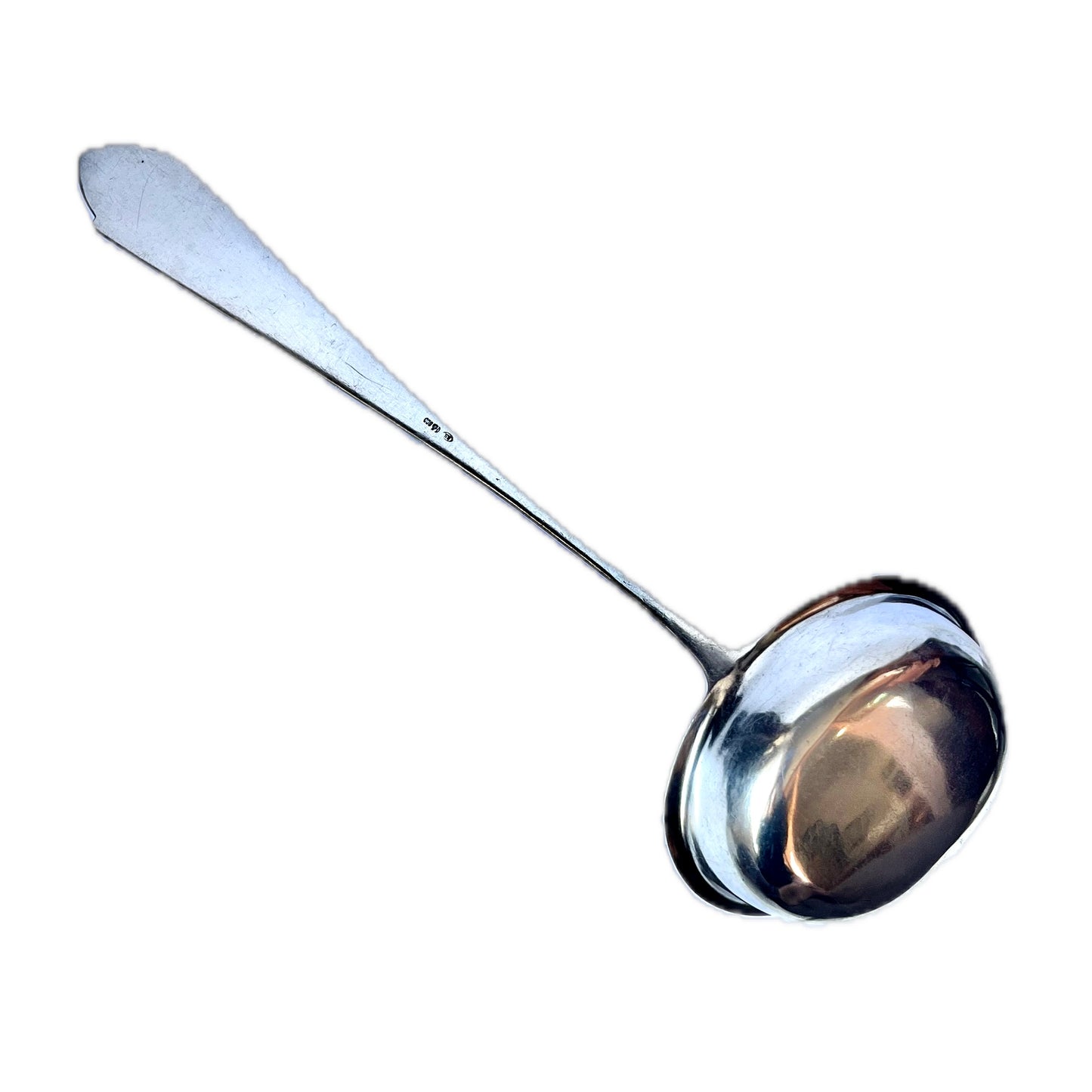 Substantial Jungenstil .800 silver ladle, circa early 20th century, marks for Sachse & Kohl