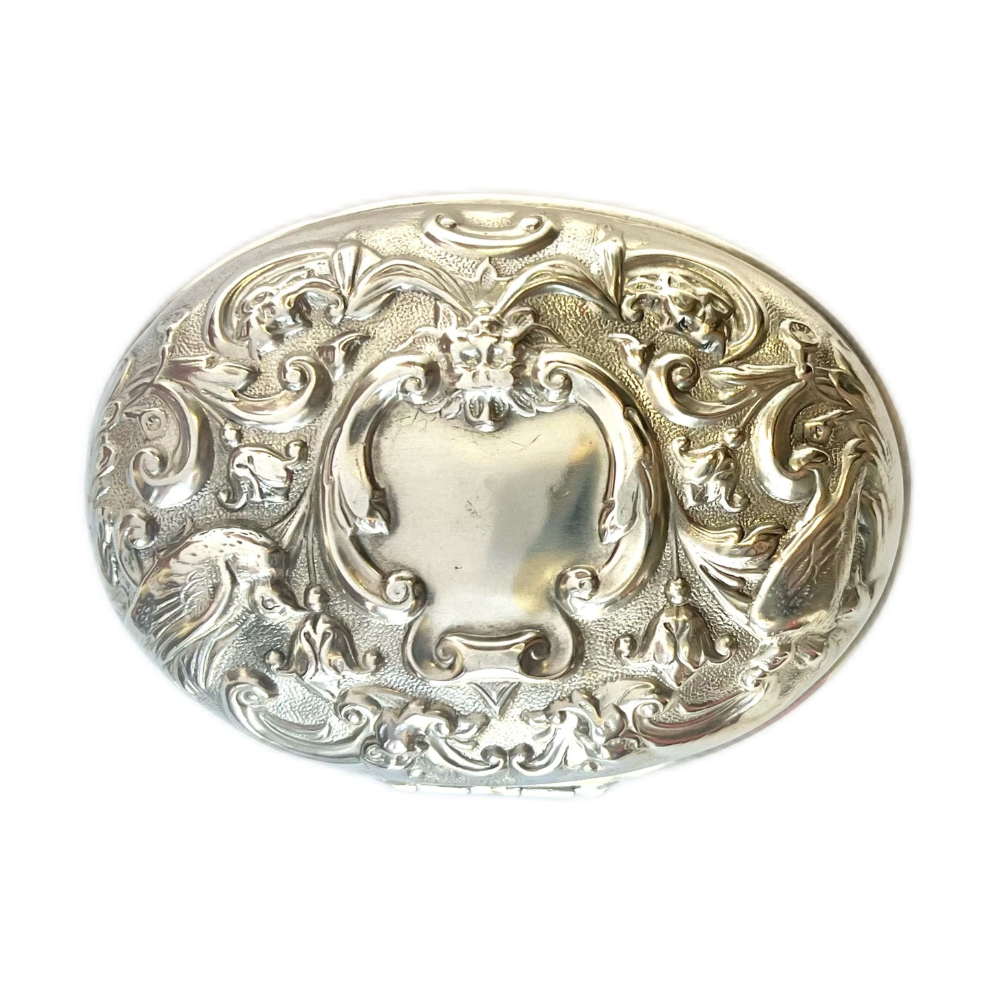 Antique Victorian sterling silver travelling soap box by William Comyns