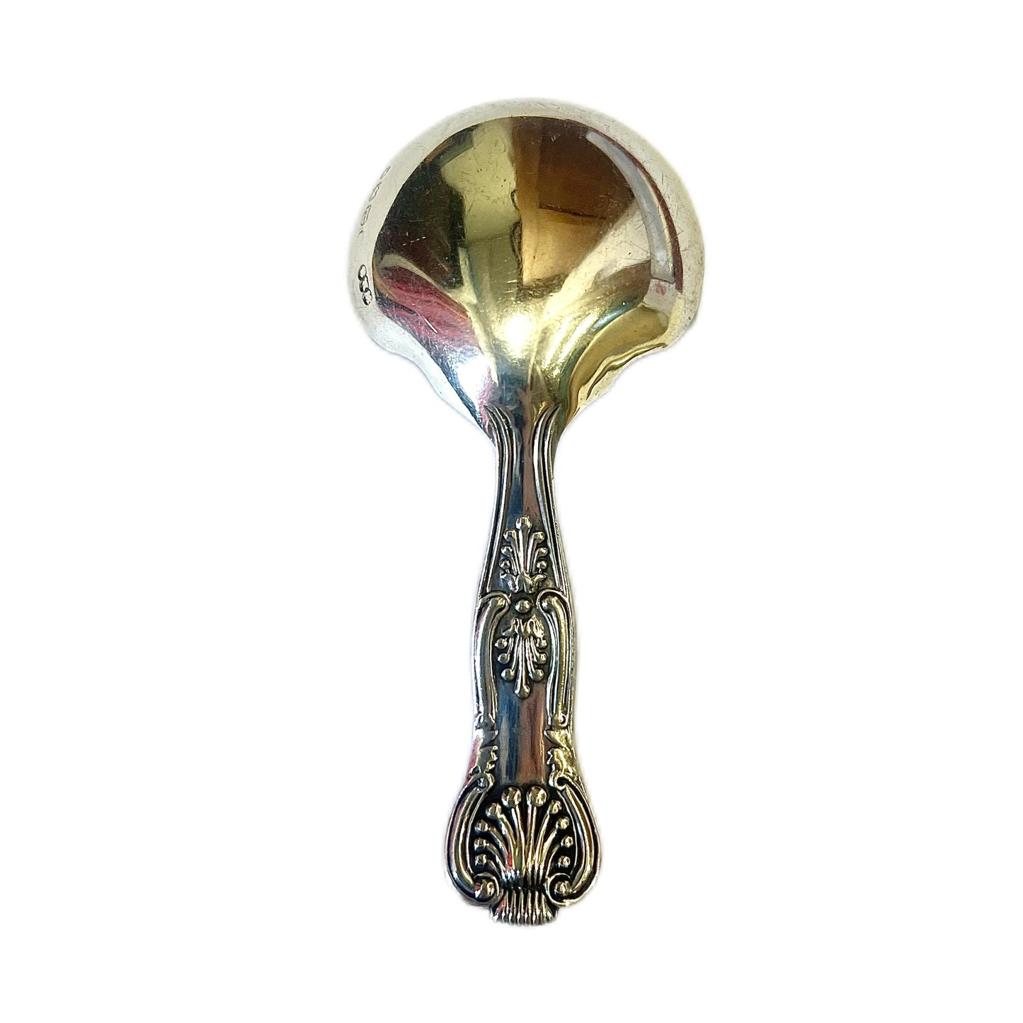 Victorian double-struck Kings Pattern tea caddy spoon