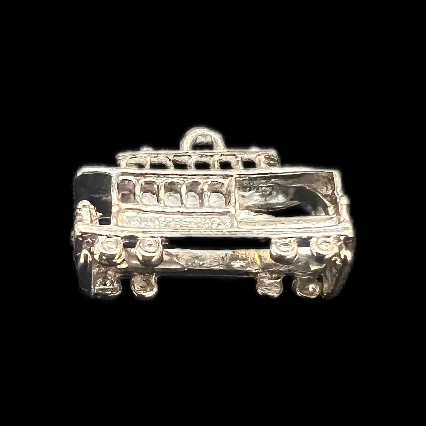 Vintage sterling silver trolley car charm