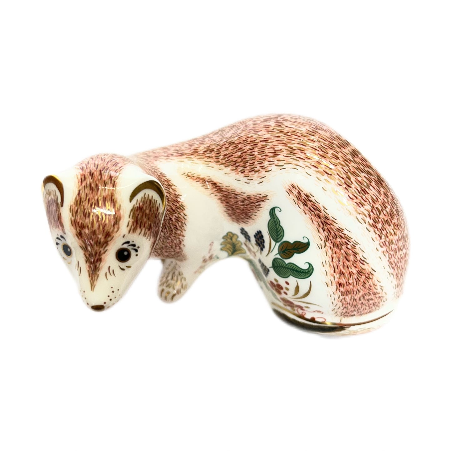 Vintage Royal Crown Derby ‘Southwell Stoat’ paperweight figurine, 1 st quality