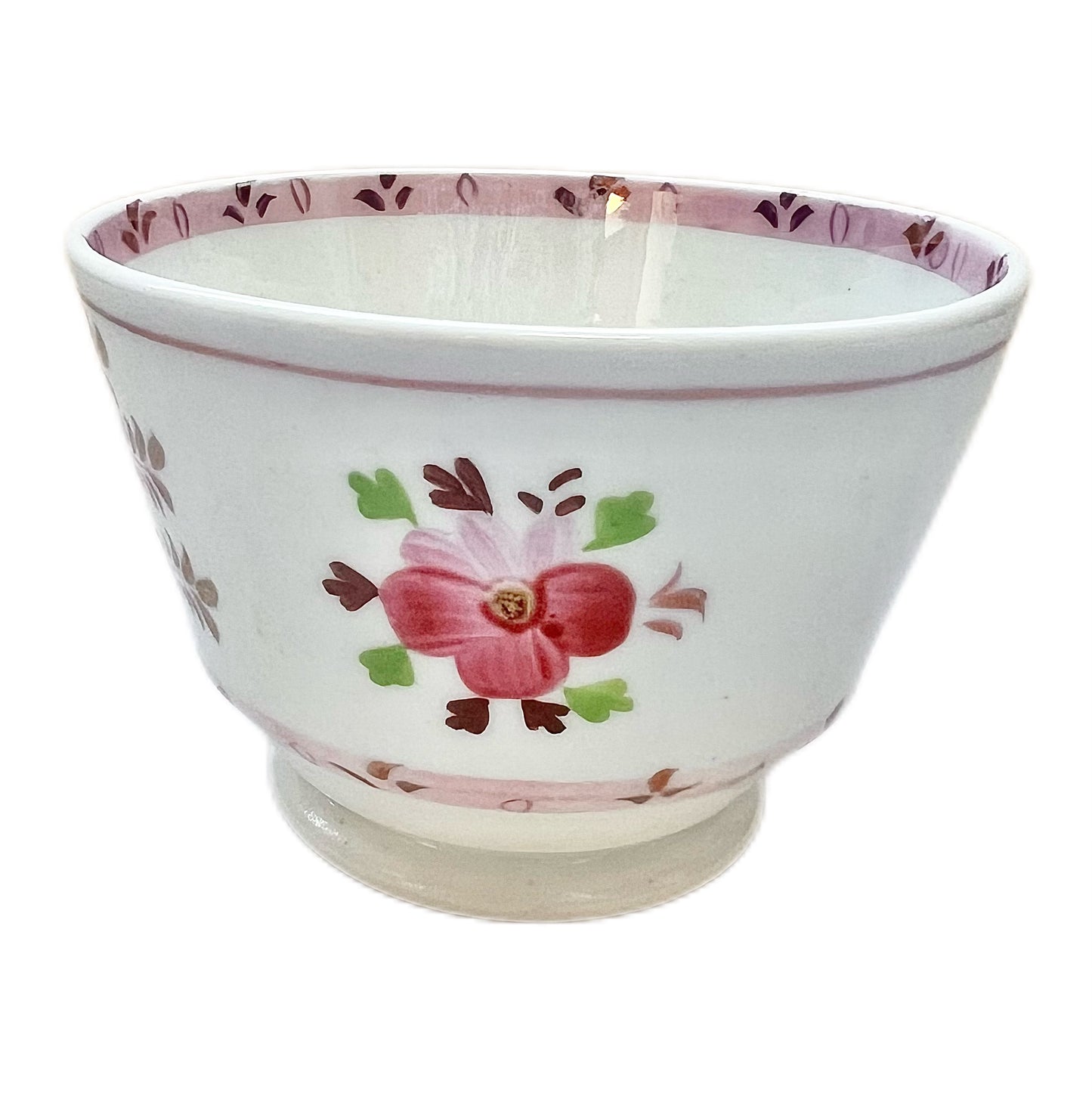 Early 19th century English tea bowl and matching saucer circa 1810s-20s