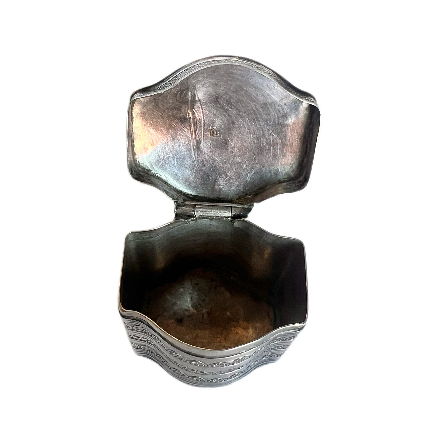 Mid 19th century Dutch .833 silver peppermint box / pillbox / snuffbox