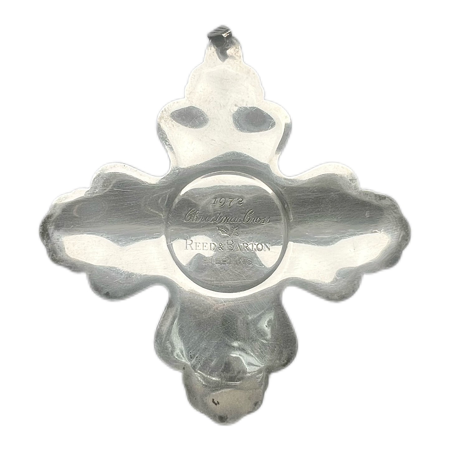 Vintage sterling silver Christmas Cross ornament by Reed & Barton, 1970s