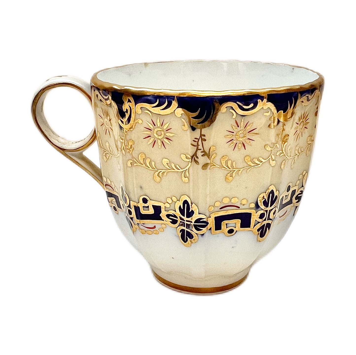 Early 19th century Minton Bute spiral shaped teacup with  matching saucer