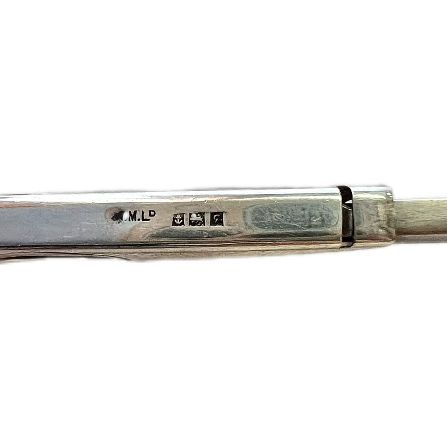 Late Art Deco sterling silver cigar cutter with original piercer