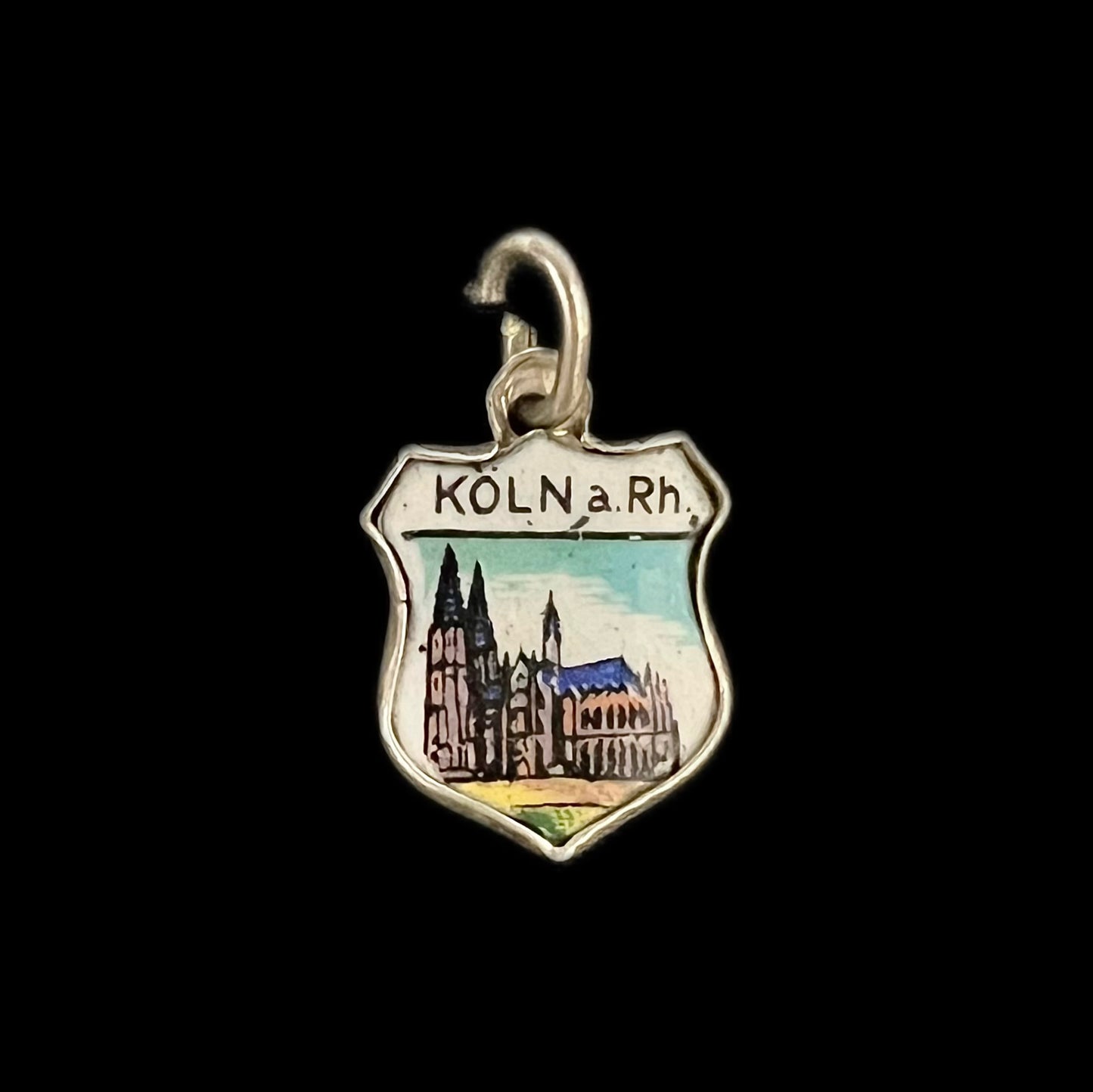 Vintage Cologne (Koln) enamel and .800 silver souvenir charm
