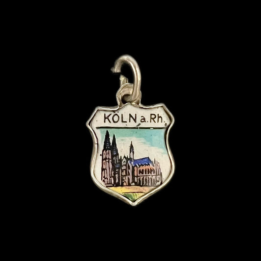 Vintage Cologne (Koln) enamel and .800 silver souvenir charm