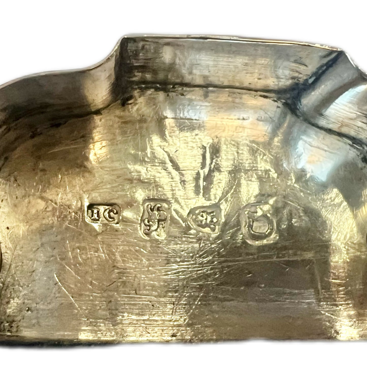 Antique George II crested sterling silver wick trimmers, London, 1759.