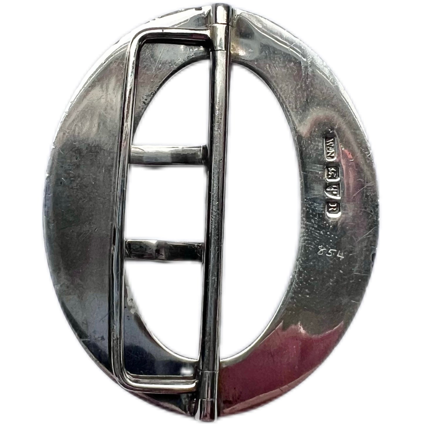 Edwardian antique sterling silver belt buckle with marks for Chester, 1900, William Neale