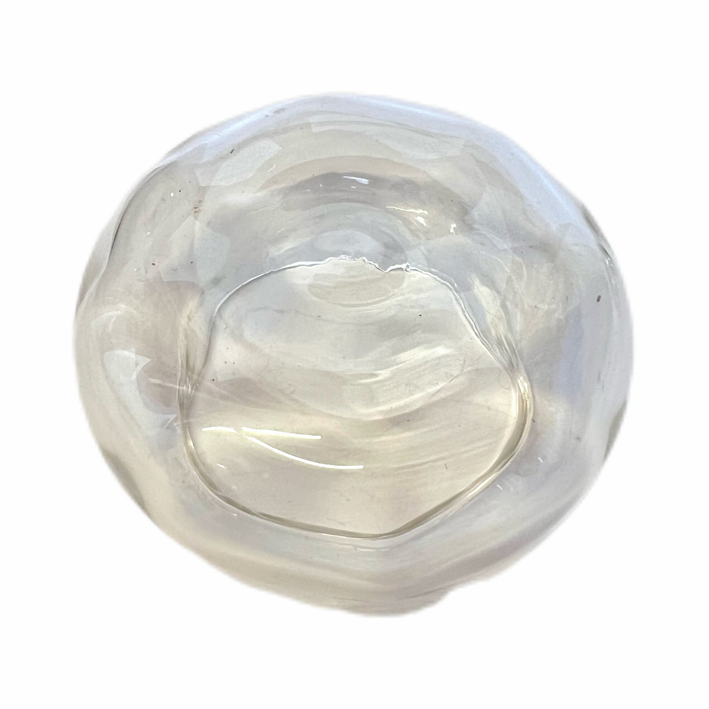 Antique George V glass and sterling silver toiletry jar