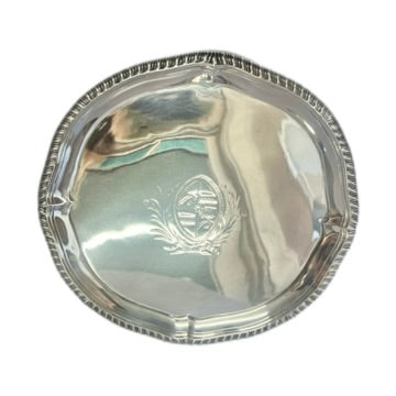 George III crested sterling silver salver, John Parker I & Edward Wakelin