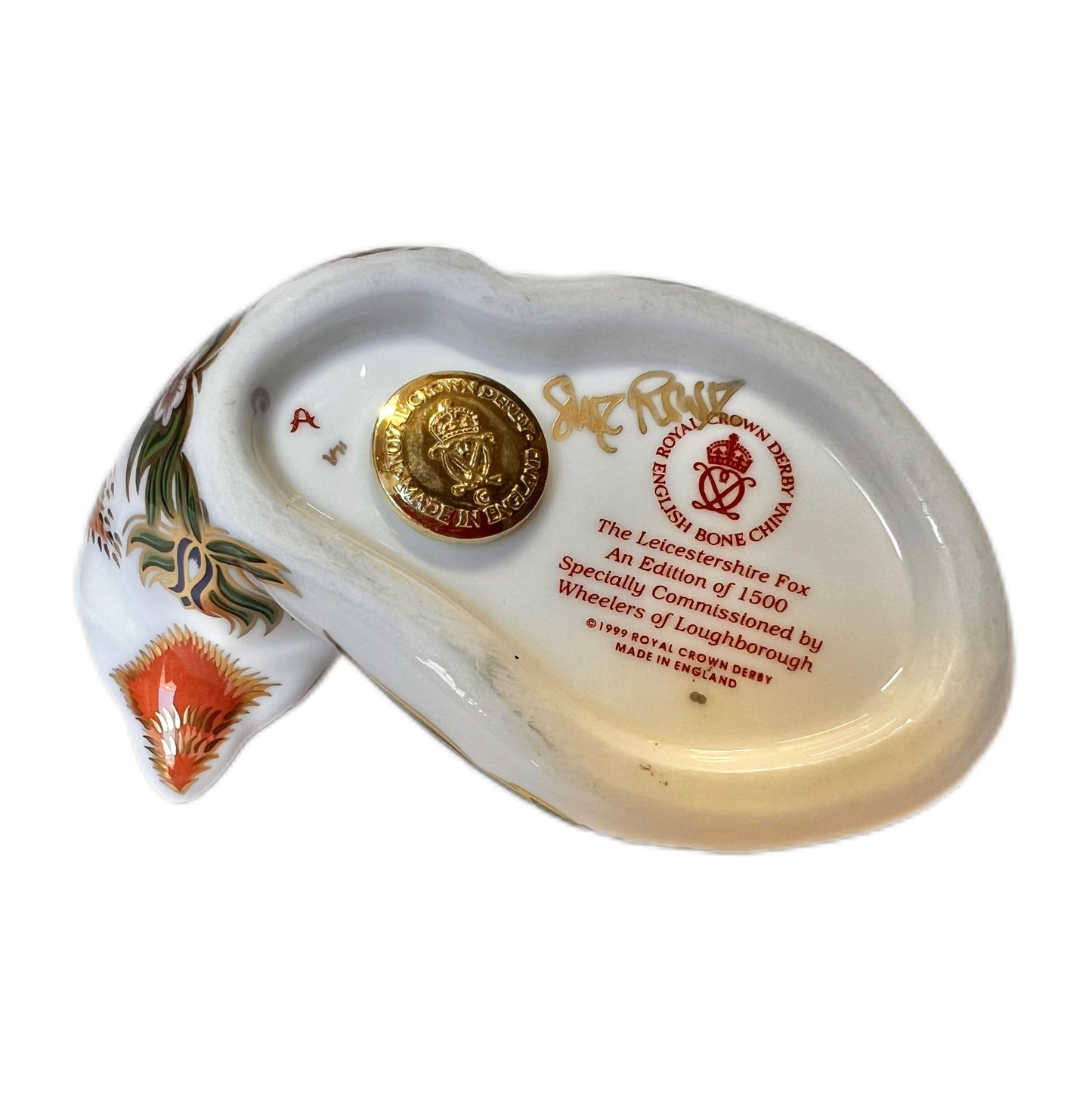Royal Crown Derby ‘Leicester Fox’ paperweight figurine w/ box and certificate