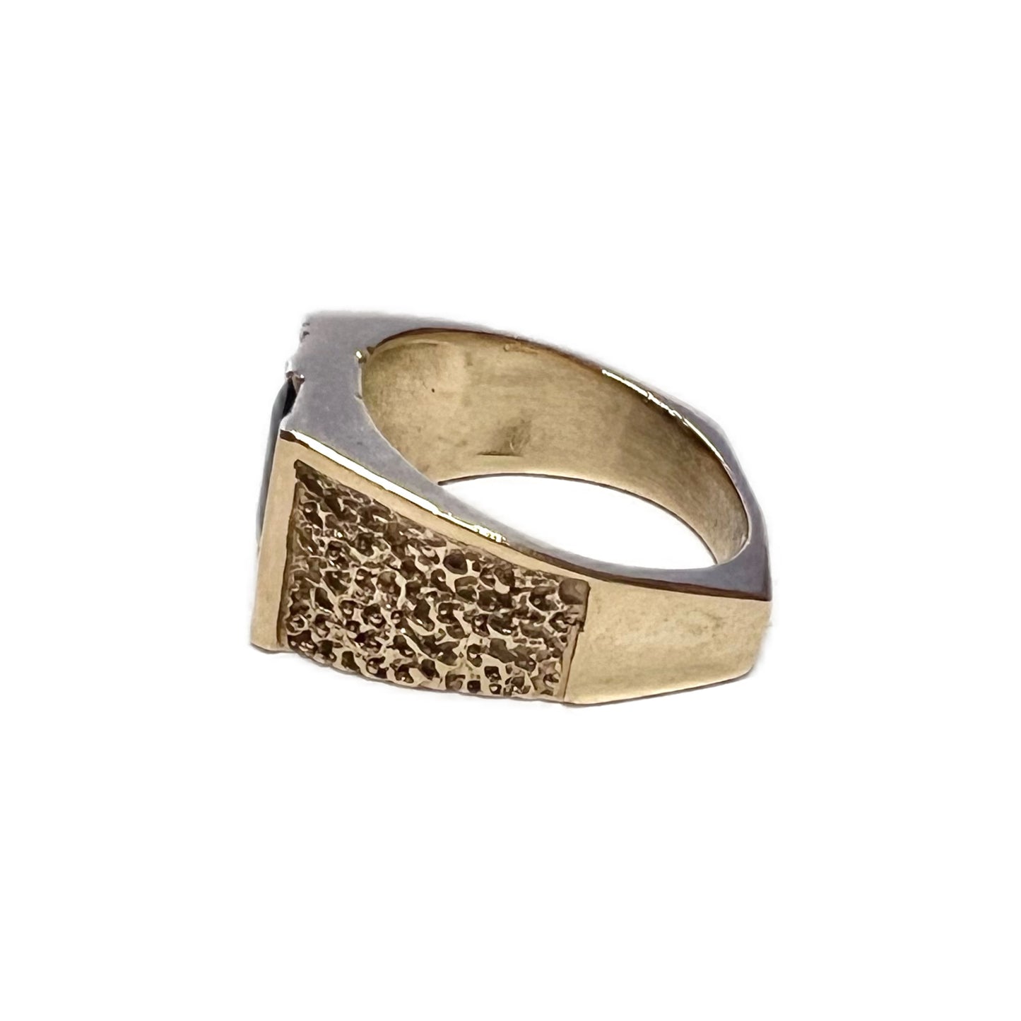 Statement vintage midcentury 9ct yellow gold gentleman’s dress ring