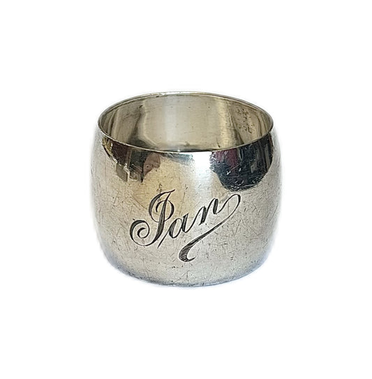Antique 1915 George V sterling silver napkin ring
