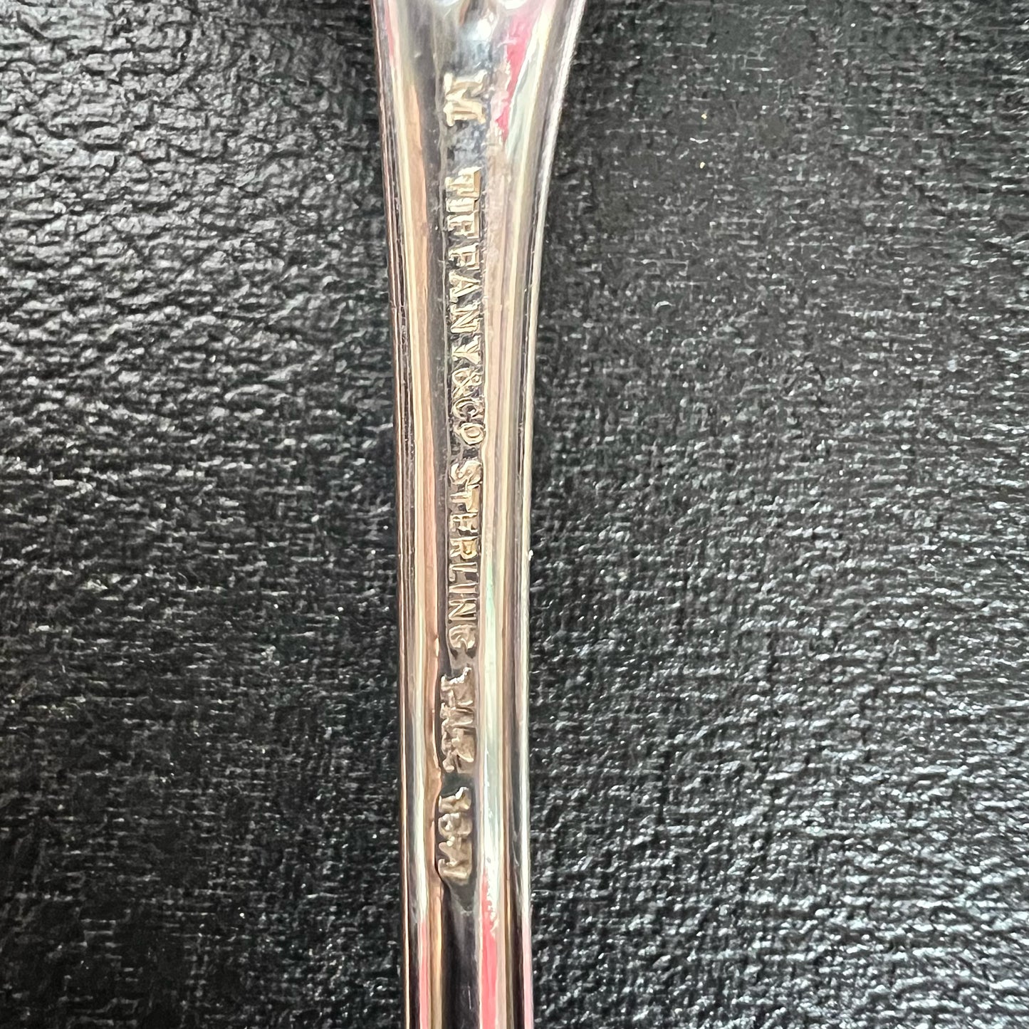 Set of 4 antique Tiffany & Co. Palm Pattern sterling silver table/dessert spoons