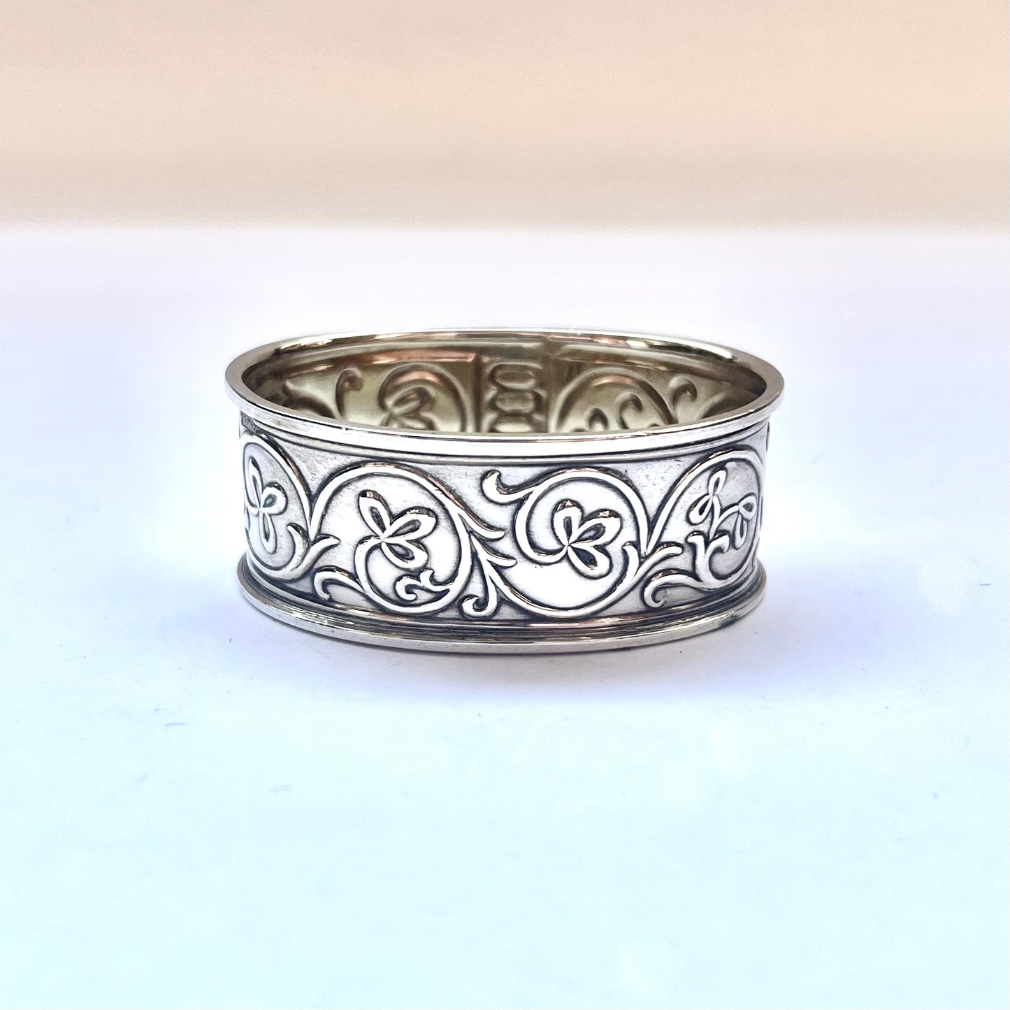 Vintage Swedish .800 silver napkin / serviette ring, 1937, C.G. Hallbergs GAB, Stockholm