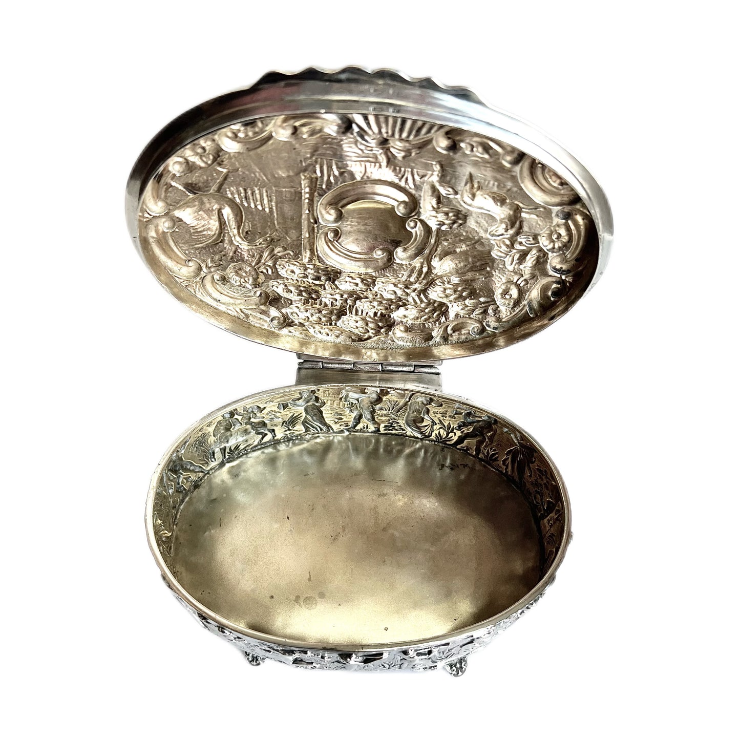 Late Victorian sterling silver jewellery casket, Thomas Hayes