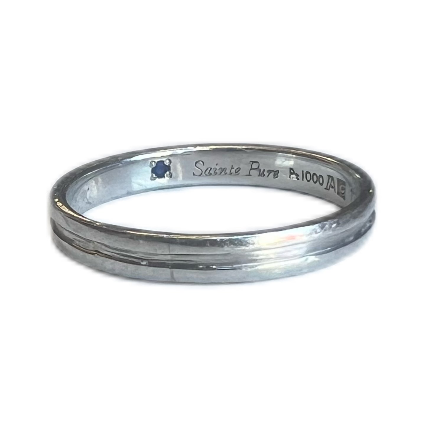 Japanese designer Sainte Pure “Something Blue” pure platinum ring