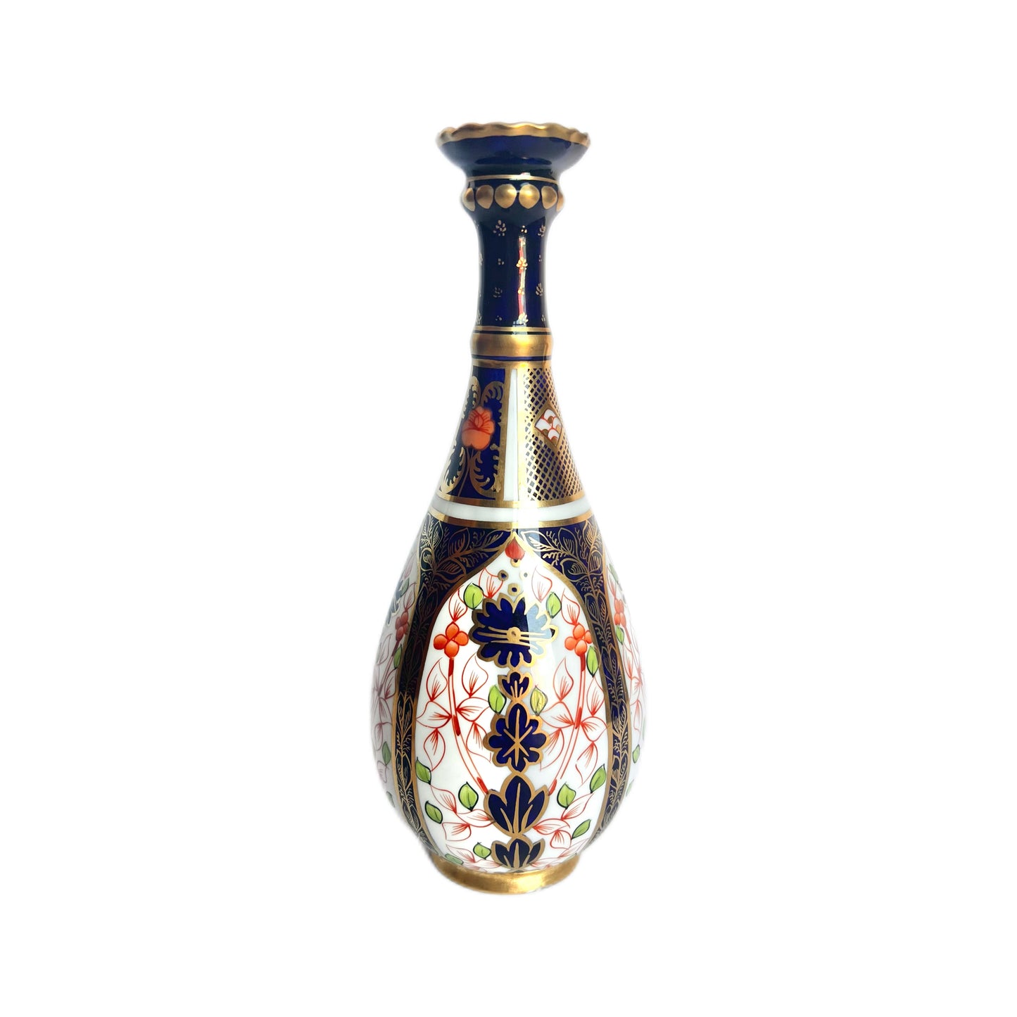 Antique Royal Crown Derby Old Imari posy vase circa 1913