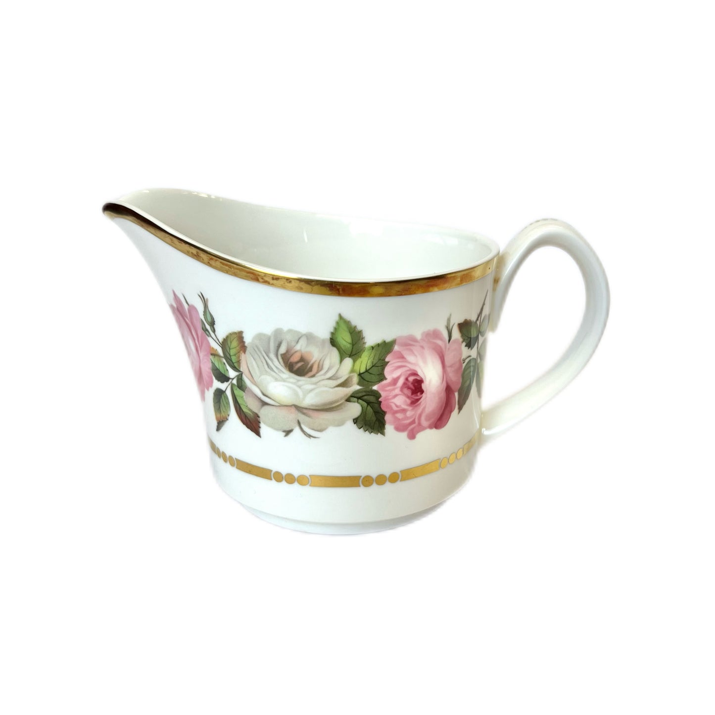 Vintage Royal Worcester bone china milk jug in the Royal Garden pattern