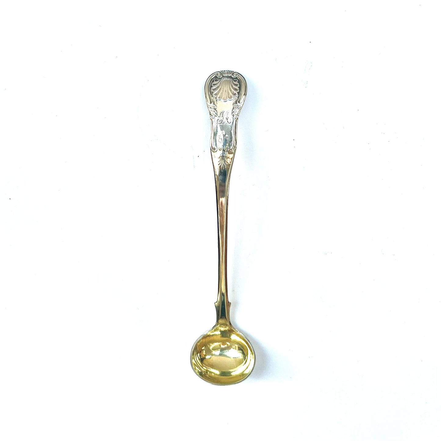 High Victorian Scottish silver condiment ladle, with marks for Edinburgh 1848, Robb & Whitlett