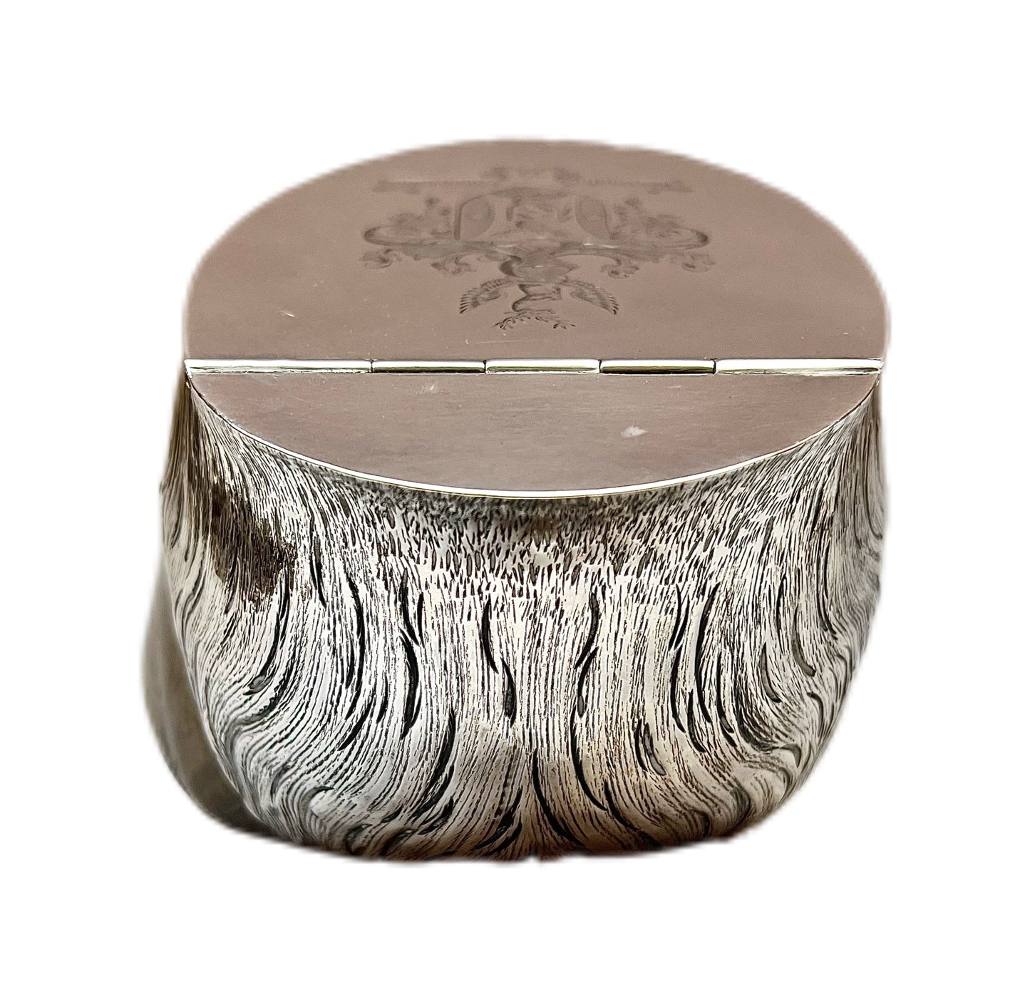 Antique rare sterling silver racehorse hoof "Ratton" inkwell with original glass liner, Sheffield, 1927, Henry Wigfull