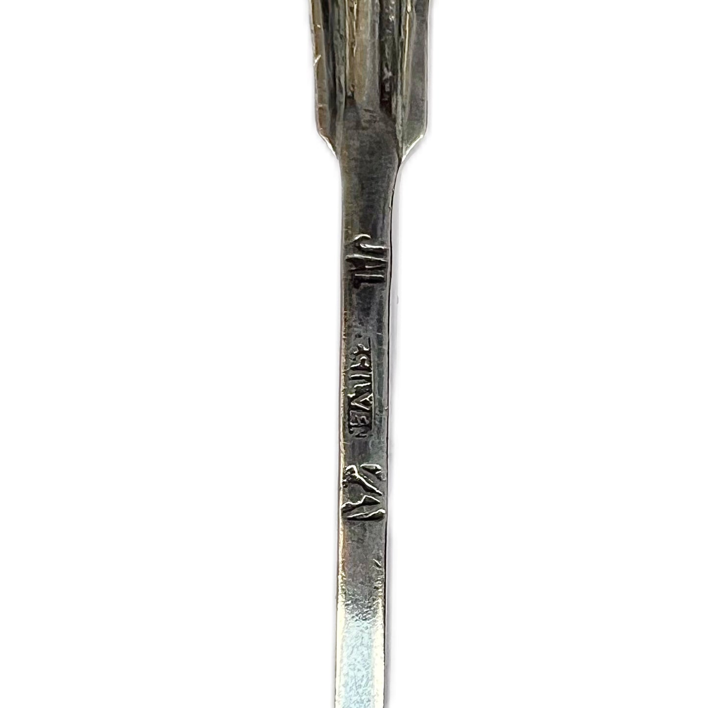 Early 20th century Australian sterling silver condiment spoon, James A Linton, Perth, Western Australia.