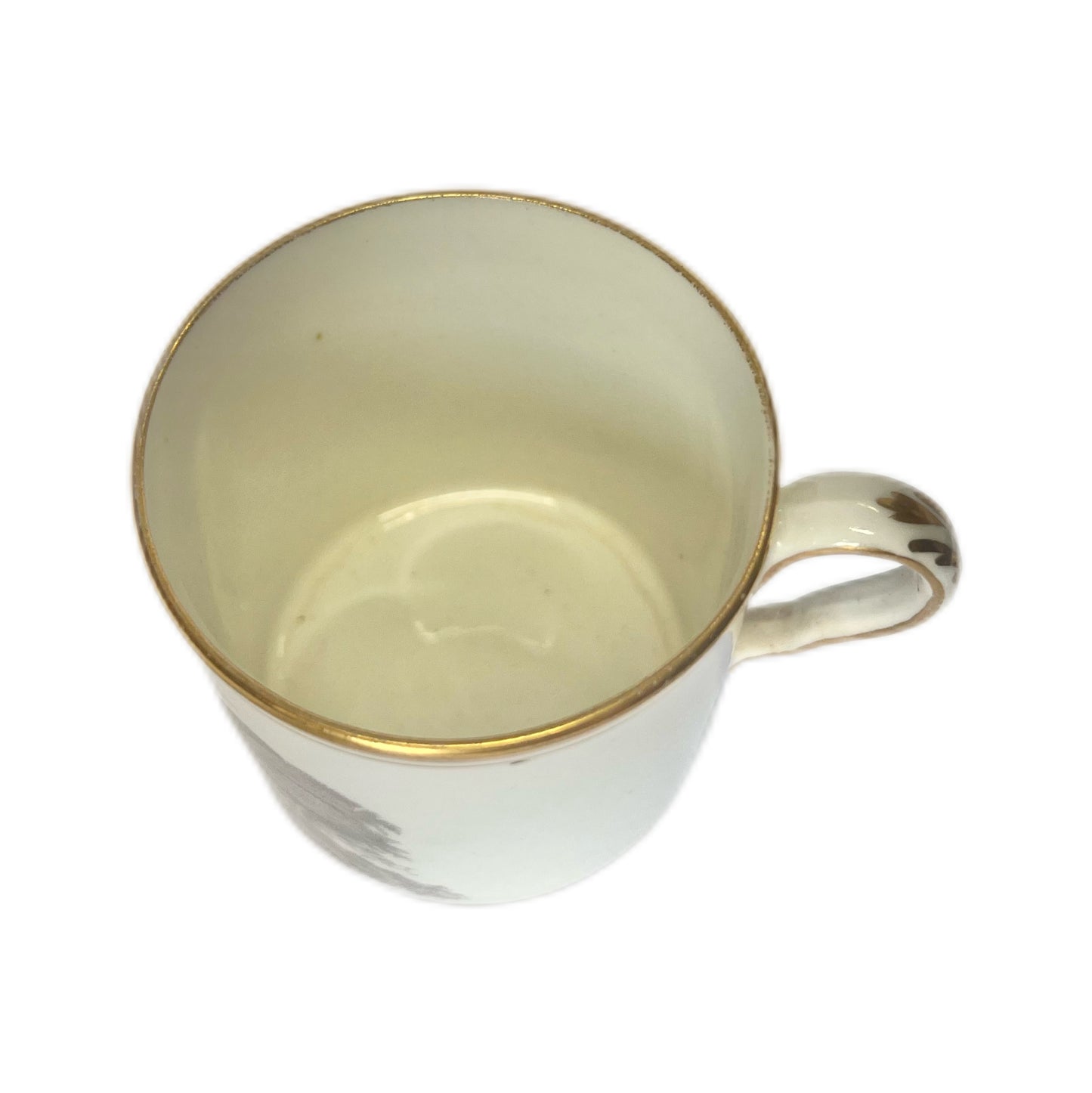 #2 Antique Spode Bat Ware coffee can, pattern 557