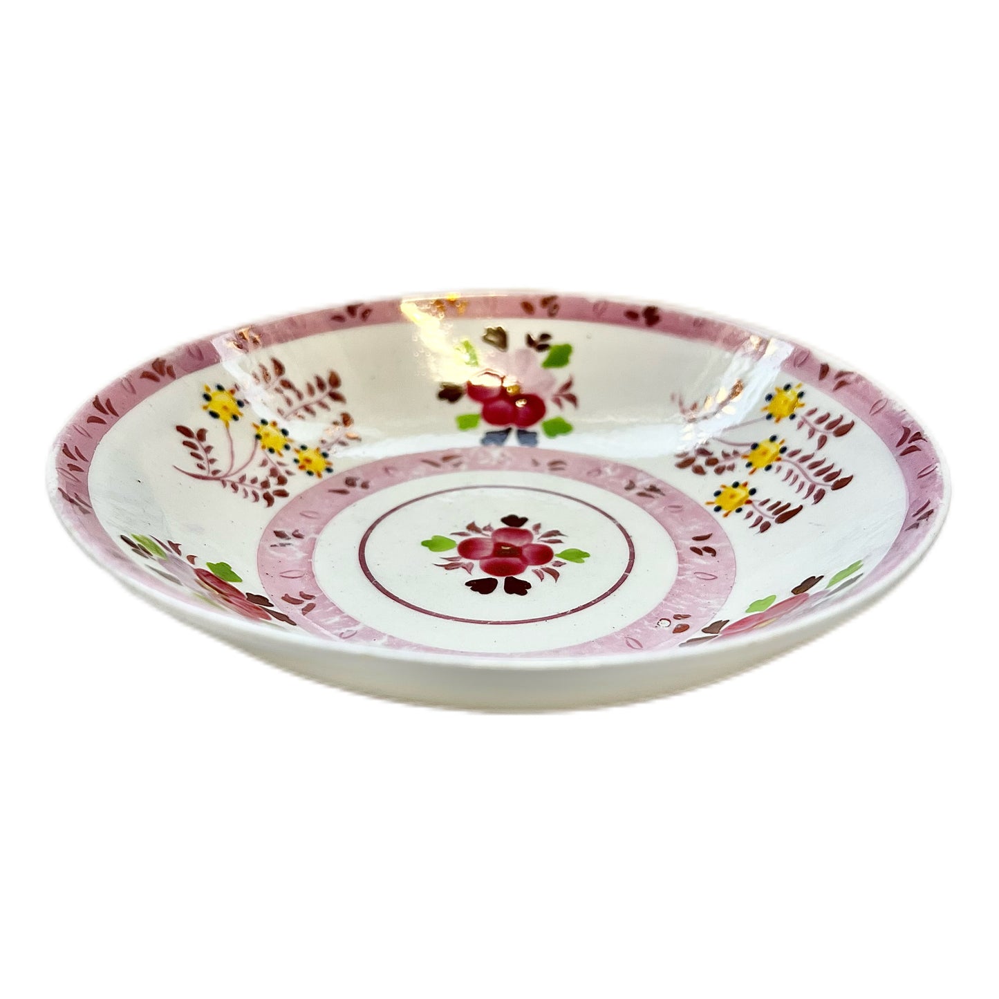 Early 19th century English tea bowl and matching saucer circa 1810s-20s