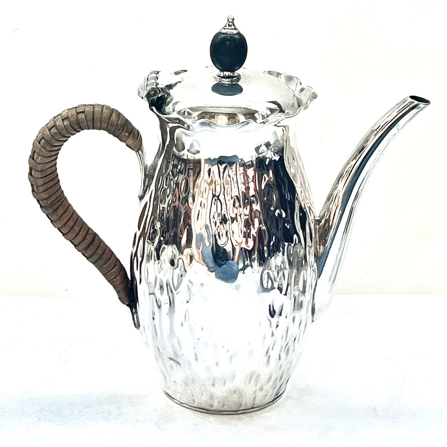 Antique silver-plated bachelor’s tea set circa 1900, comprising of small tea pot, creamer jug, sugar bowl and tea cup