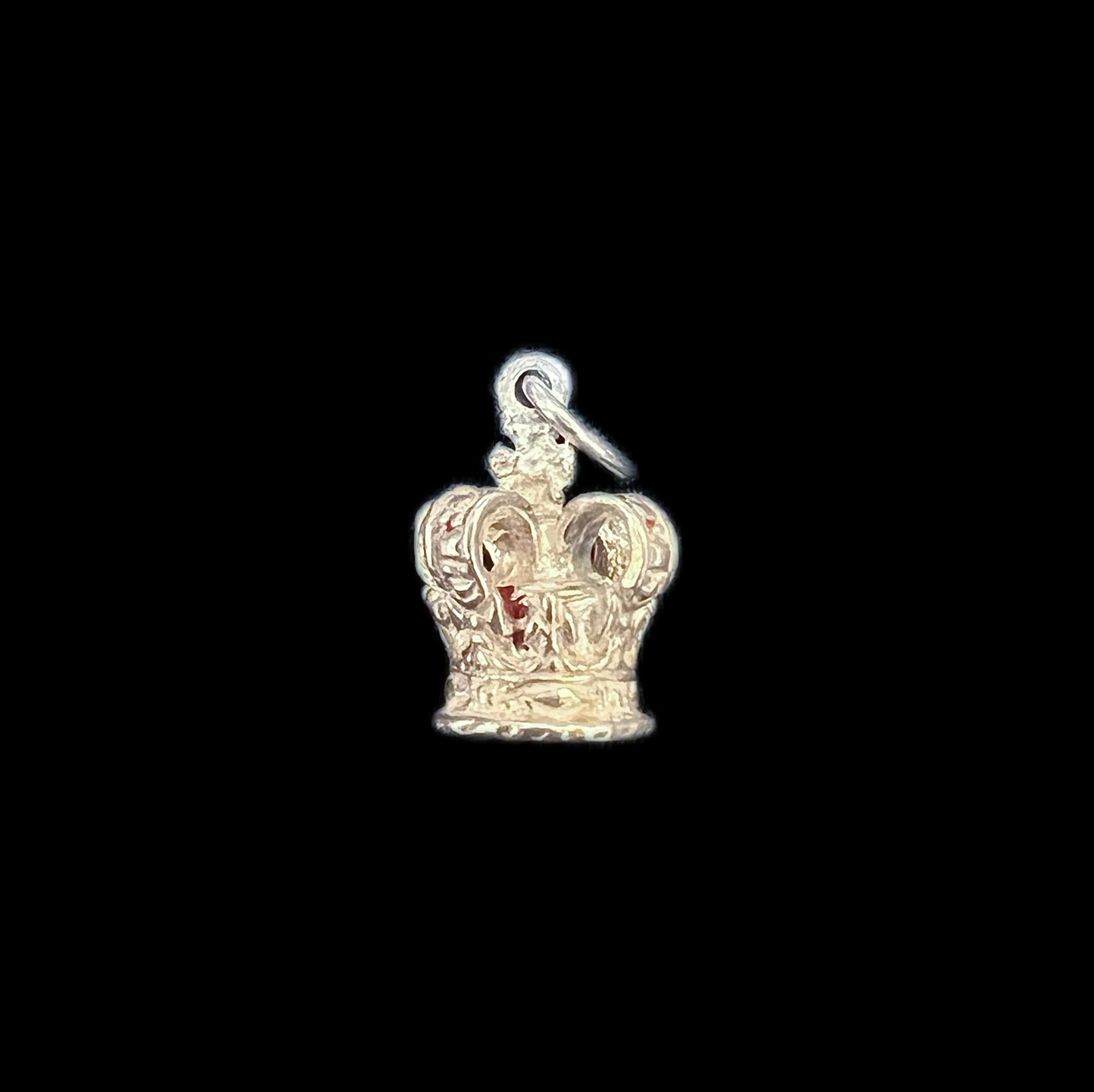 Vintage sterling silver crown charm