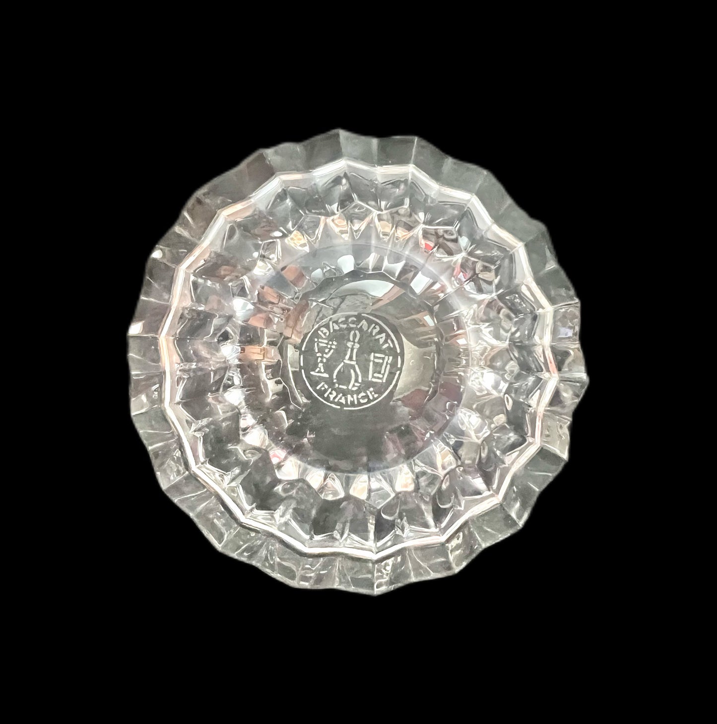 Vintage set of 2 Baccarat crystal caviar bowls in original box
