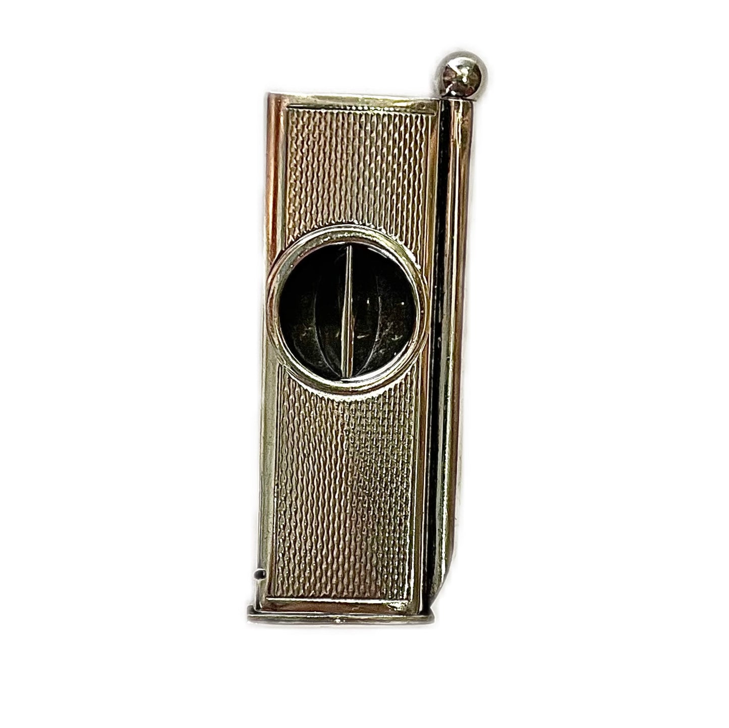Late Art Deco sterling silver cigar cutter with original piercer