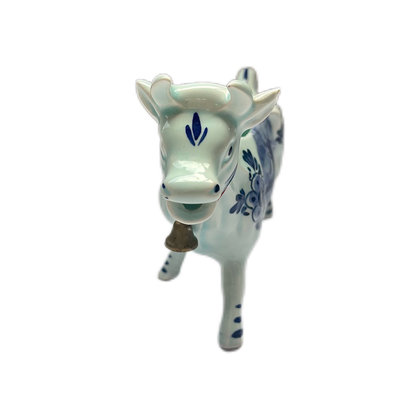 Mid to late 20th century Dutch Delft pottery cow creamer jug