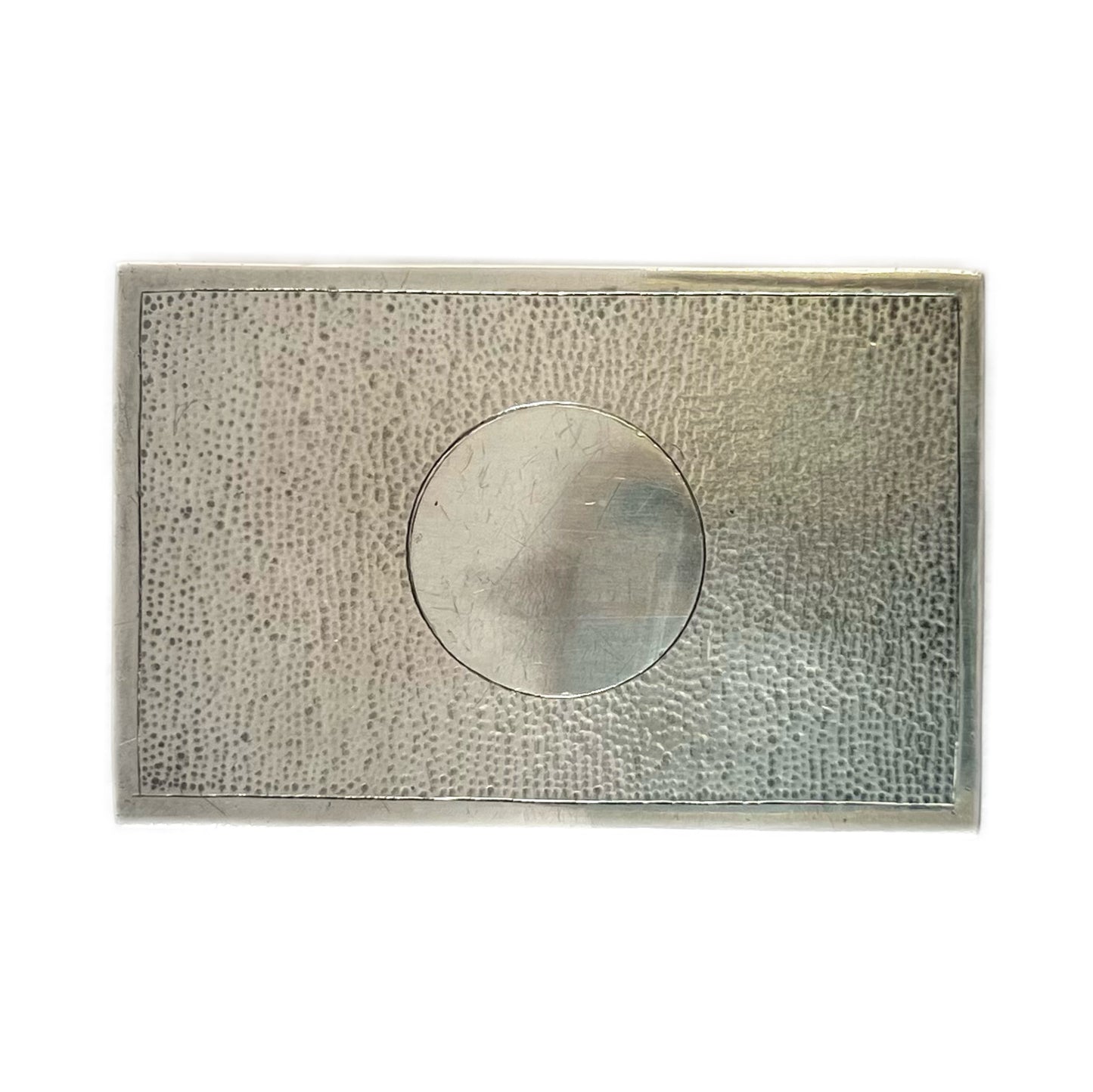 Near antique Chinese export silver Tuck Chang matchbox holder, estate of Shanghai Police Supt. J.F. Lovell